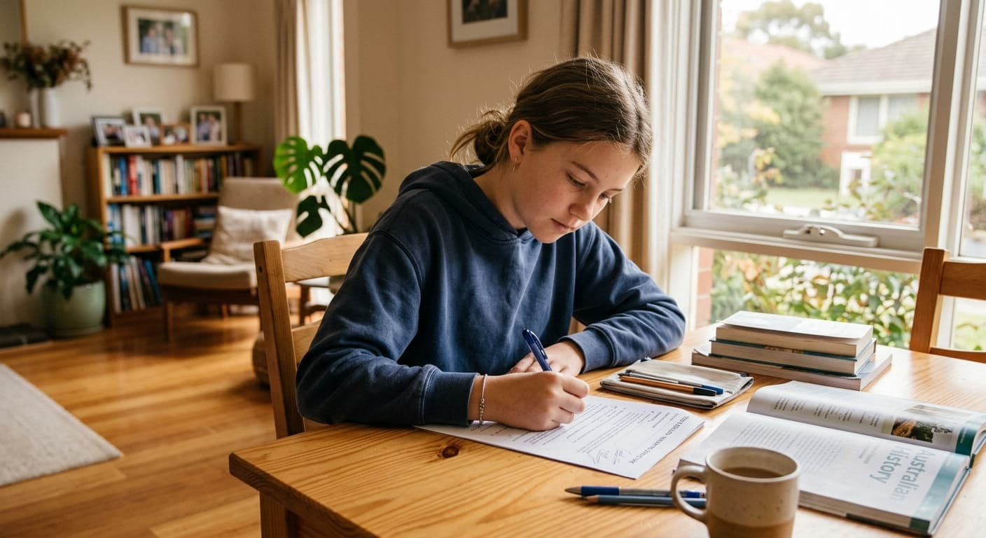 Children studying